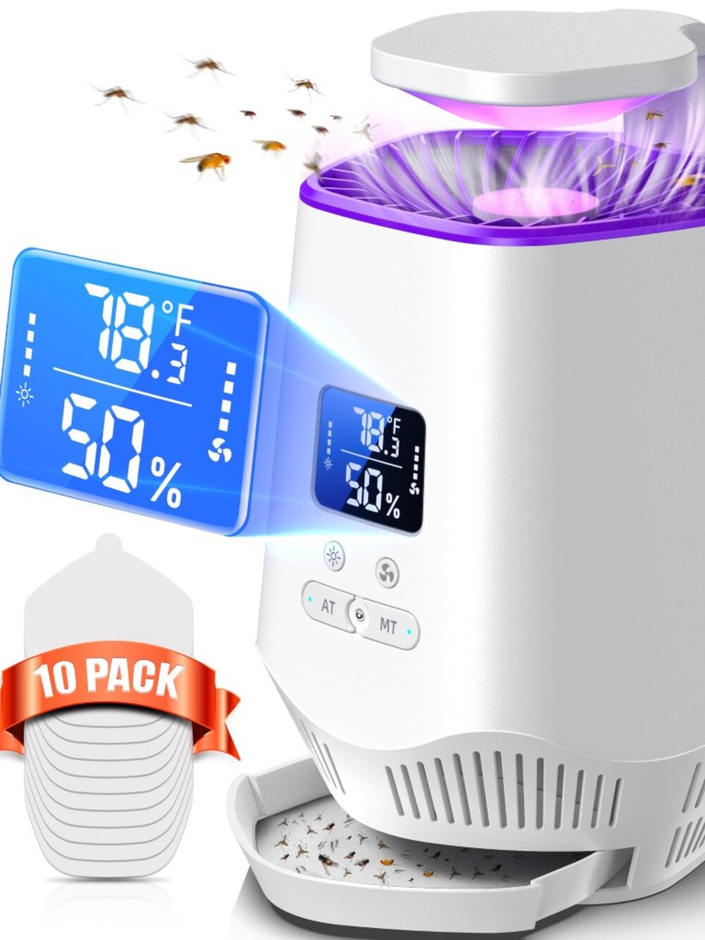 NEW Fruit Fly Traps for Indoors Smart Trap Indoor Bug Zapper Gnat House with and